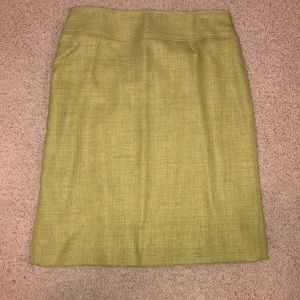 TAHARI VINTAGE PENCIL SKIRT WITH SLITS GREEN